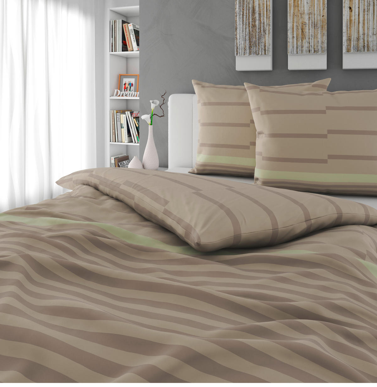 BETTWÄSCHE 200/200 cm  - Beige, Textil (200/200cm) - Bio:Vio