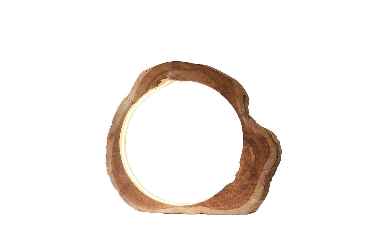 LED-TISCHLEUCHTE 49/49/5,5 cm   - Naturfarben, Design, Holz (49/49/5,5cm) - P & B