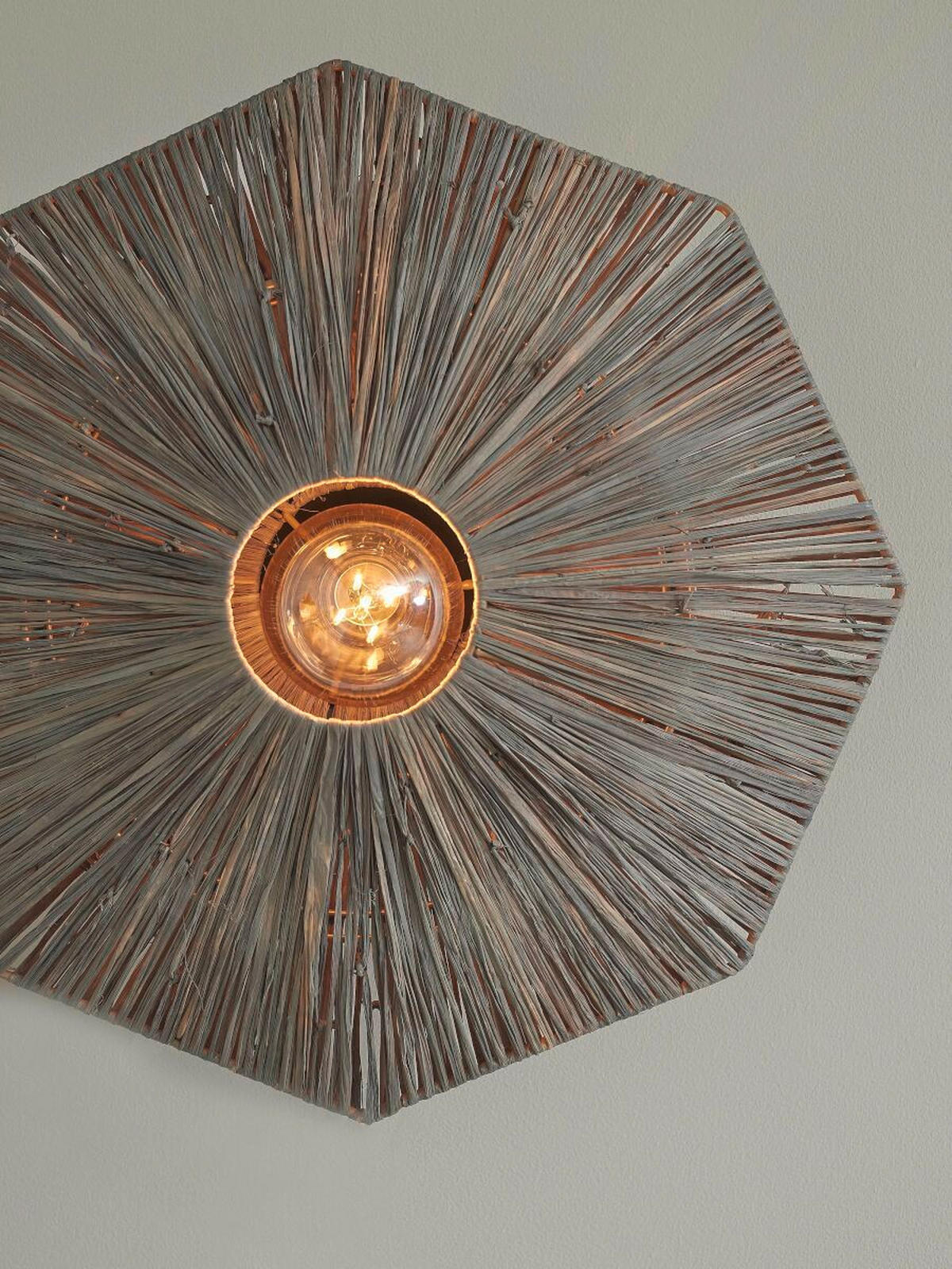 DECKENLEUCHTE   65 cm   - Dunkelgrau, Modern, Naturmaterialien (65cm) - Good & Mojo
