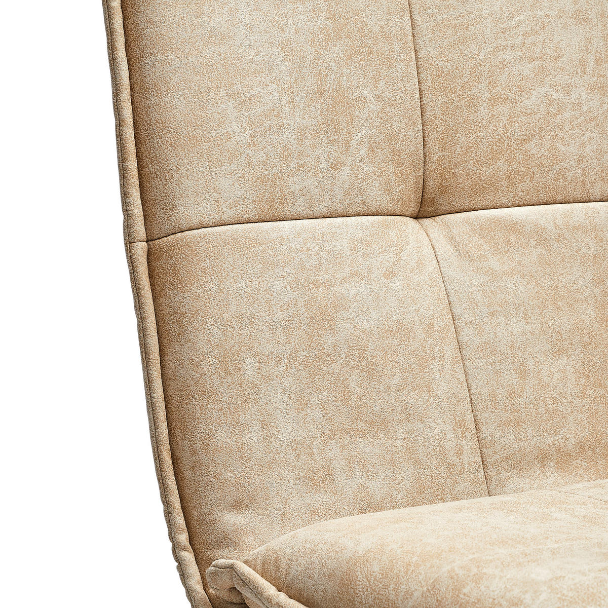 STUHL Mikrofaser Schwarz, Beige  - Beige/Schwarz, MODERN, Textil/Metall (49/89/62cm) - MID.YOU