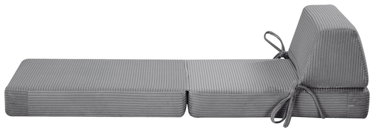 SCHLAFSESSEL in Cord Hellgrau  - Hellgrau, Design, Textil/Metall (75/58/80cm) - Livetastic
