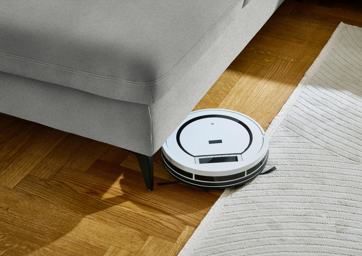 WOHNLANDSCHAFT Chenille Greige  - Greige/Schwarz, Design, Textil/Metall (255/369/198cm) - Beldomo Style