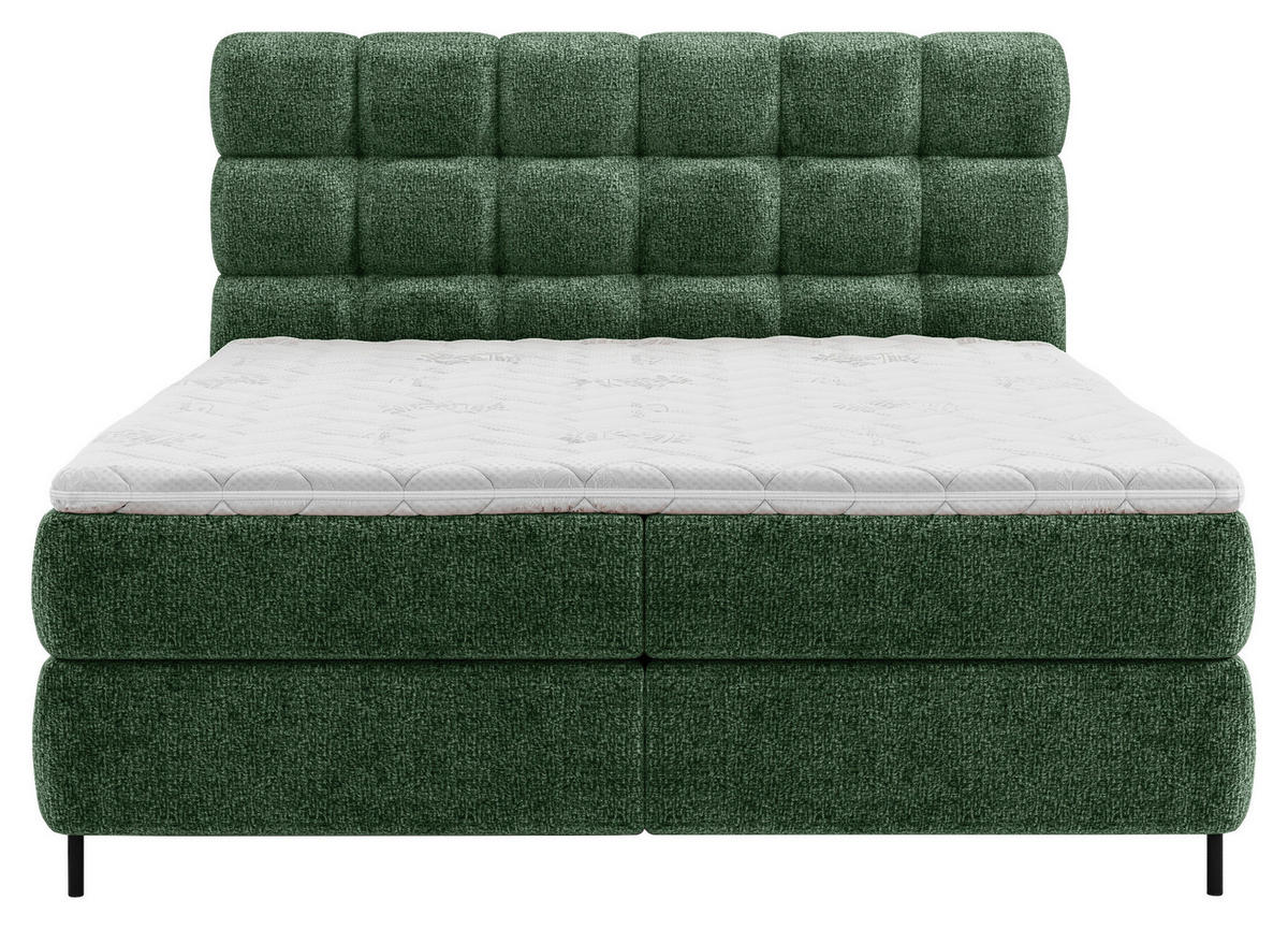 BOXSPRINGBETT 160/200 cm  in Grün  - Schwarz/Grün, Trend, Textil/Metall (160/200cm) - Esposa