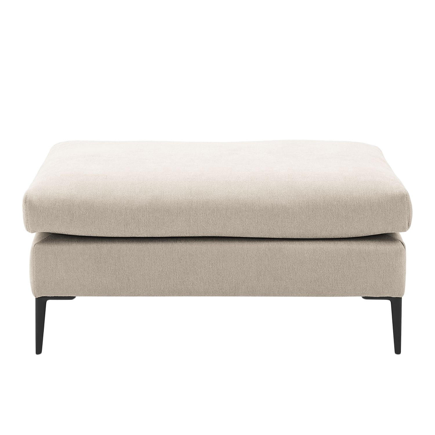 HOCKER Webstoff Beige  - Beige/Schwarz, Design, Textil (101/43/69cm) - home24