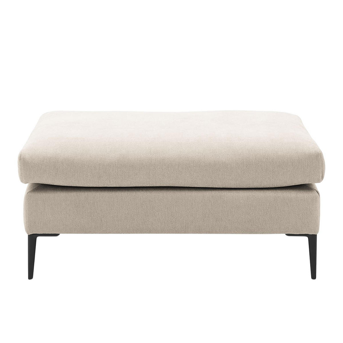 HOCKER in Textil Beige  - Beige/Schwarz, Design, Textil (101/43/69cm) - Trendmanufaktur
