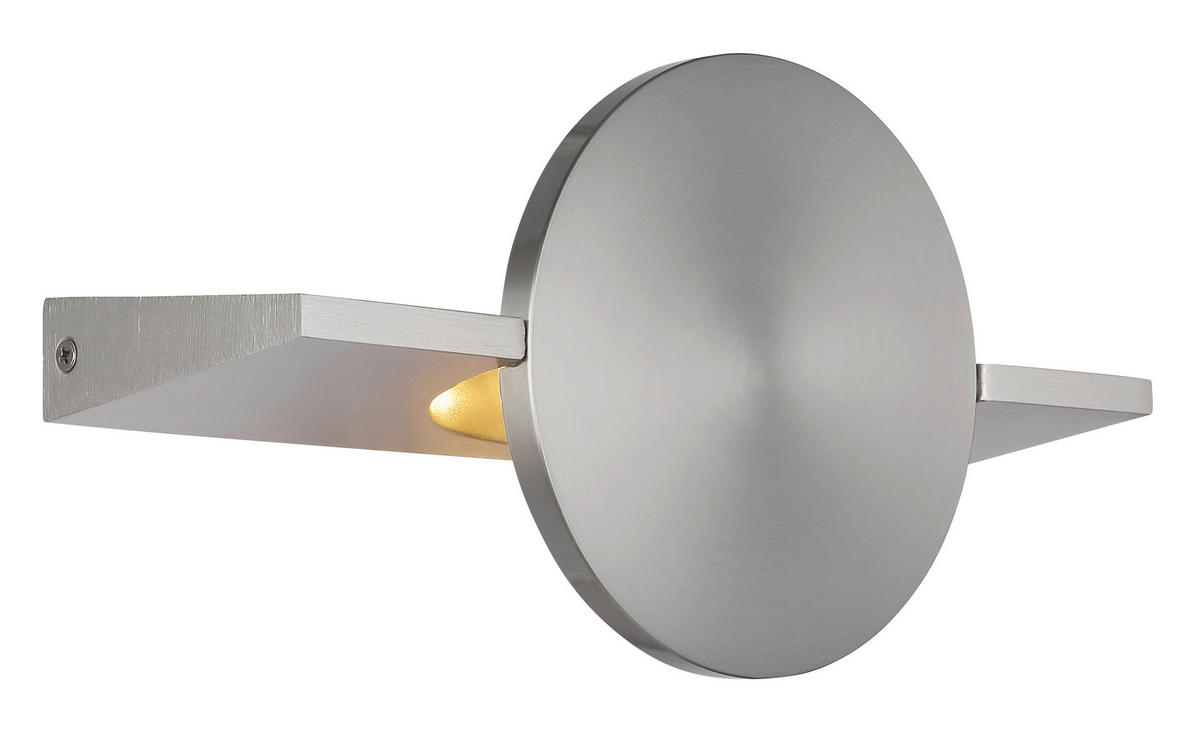 LED-WANDLEUCHTE Jasper 10/28 cm  - Nickelfarben, Design, Metall (10/28cm) - Globo