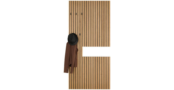 GARDEROBENPANEEL  in 90/192/1,8 cm  - Eichefarben, Design, Holz/Holzwerkstoff (90/192/1,8cm) - Dieter Knoll