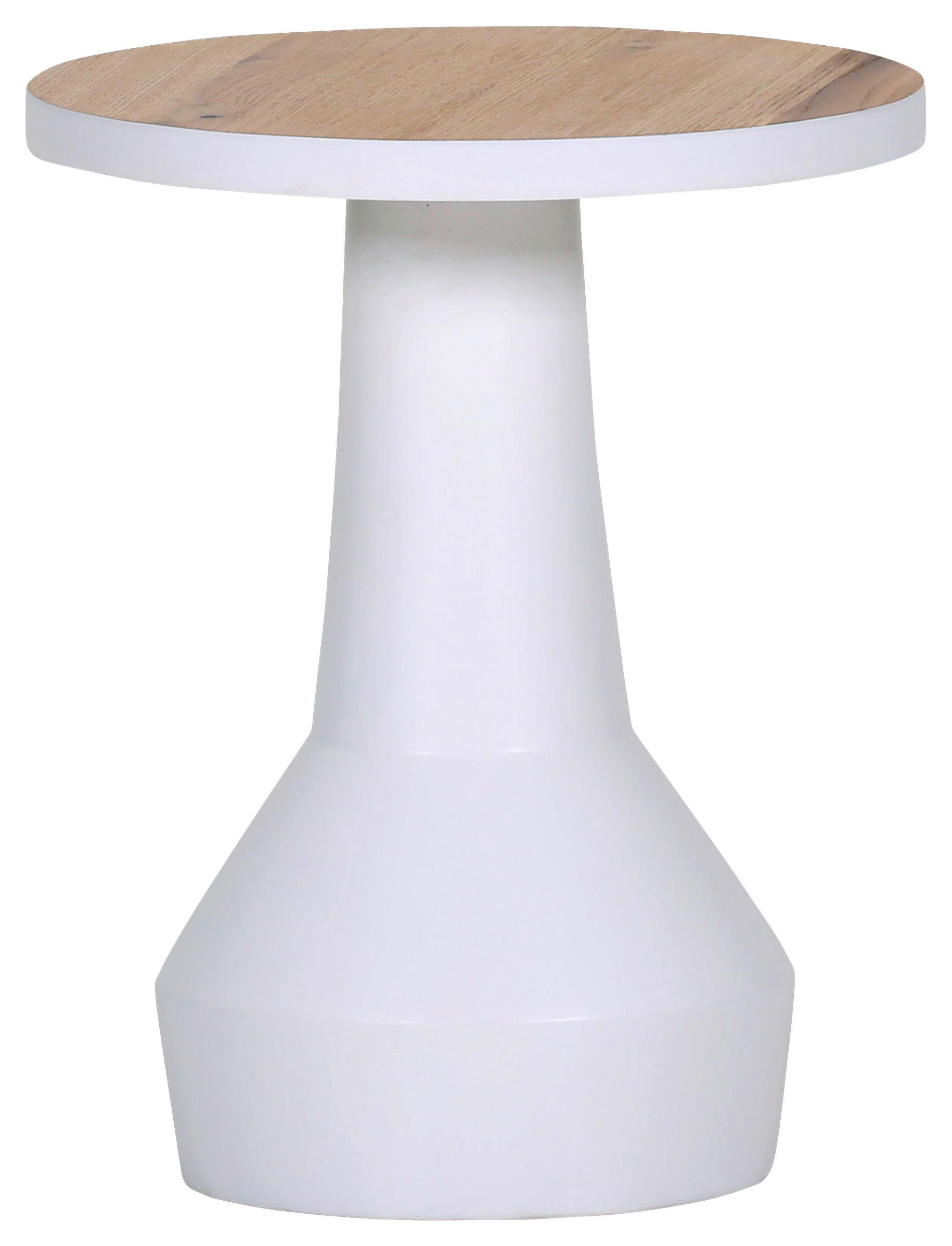 COUCHTISCH 35/35/43 cm rund Weiß, Eichefarben  - Eichefarben/Weiß, Design, Holz/Holzwerkstoff (35/35/43cm) - Landscape