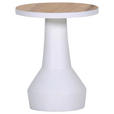 COUCHTISCH 35/35/43 cm rund Weiß, Eichefarben  - Eichefarben/Weiß, Design, Holz/Holzwerkstoff (35/35/43cm) - Landscape