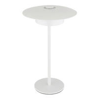 AKKU-TISCHLEUCHTE 18/30 cm  - Weiß, Design, Kunststoff/Metall (18/30cm) - Globo