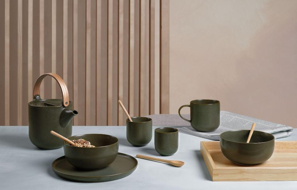 MÜSLISCHALE COPPA NORI  - Dunkelgrün, Design, Keramik (18/7cm) - ASA