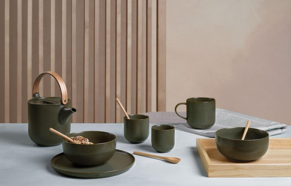 MISKA NA MÜSLI porcelán keramika  - tmavě zelená, Design, keramika (18/7cm) - ASA