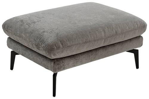 HOCKER in Textil Grau  - Schwarz/Grau, Design, Textil/Metall (94/45/68cm) - Beldomo System