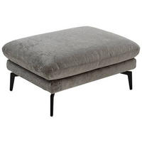 HOCKER Chenille Grau  - Schwarz/Grau, Design, Textil/Metall (94/45/68cm) - Beldomo System