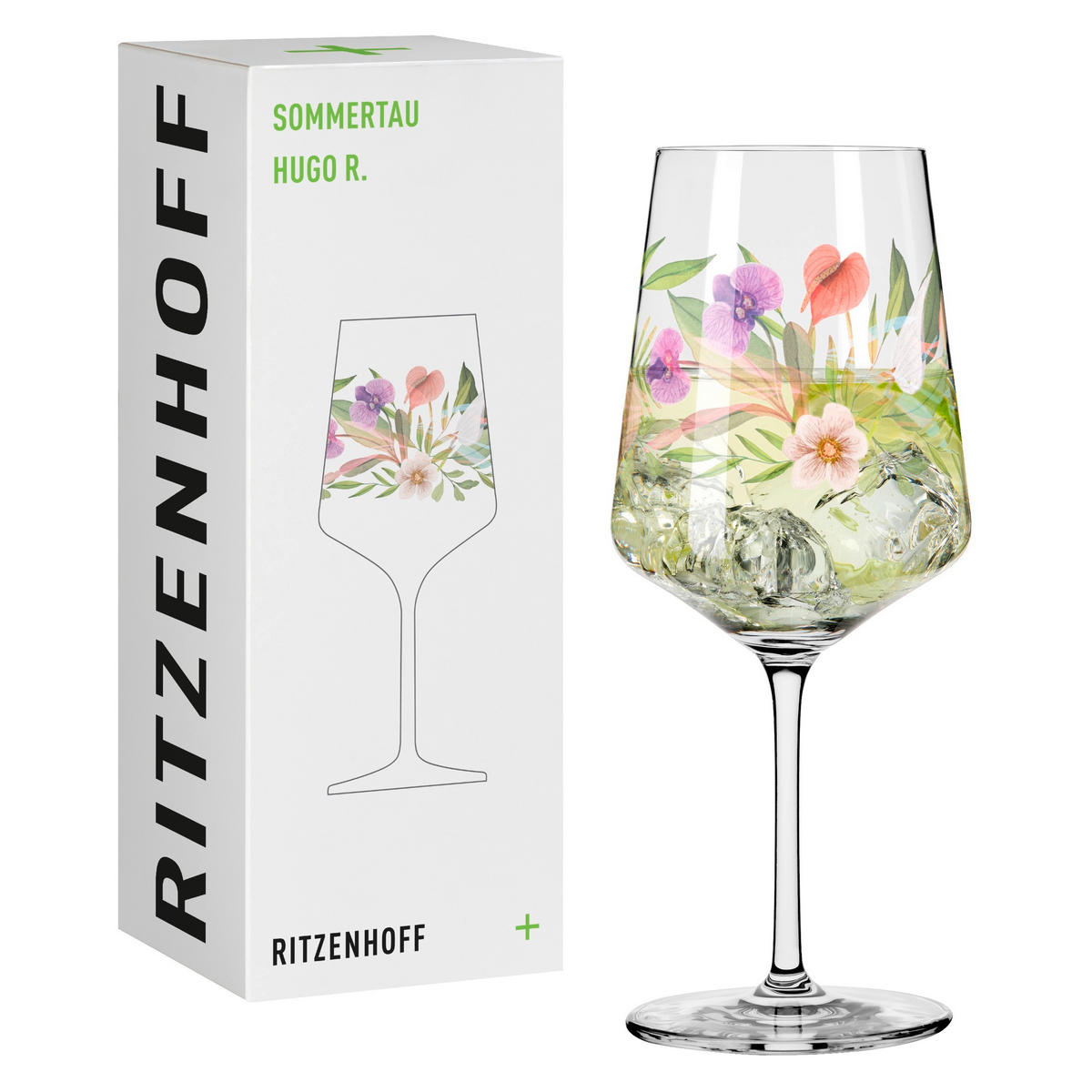 SPRITZERGLAS 544 ml  - Lila/Grün, LIFESTYLE, Glas (9,3/22,5/9,3cm) - Ritzenhoff