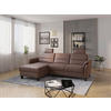 ECKSOFA PALMERA V in Mikrofaser Haselnussfarben  163/244 cm  - Wengefarben/Haselnussfarben, KONVENTIONELL, Holz/Textil (163/244cm) - Sit & More