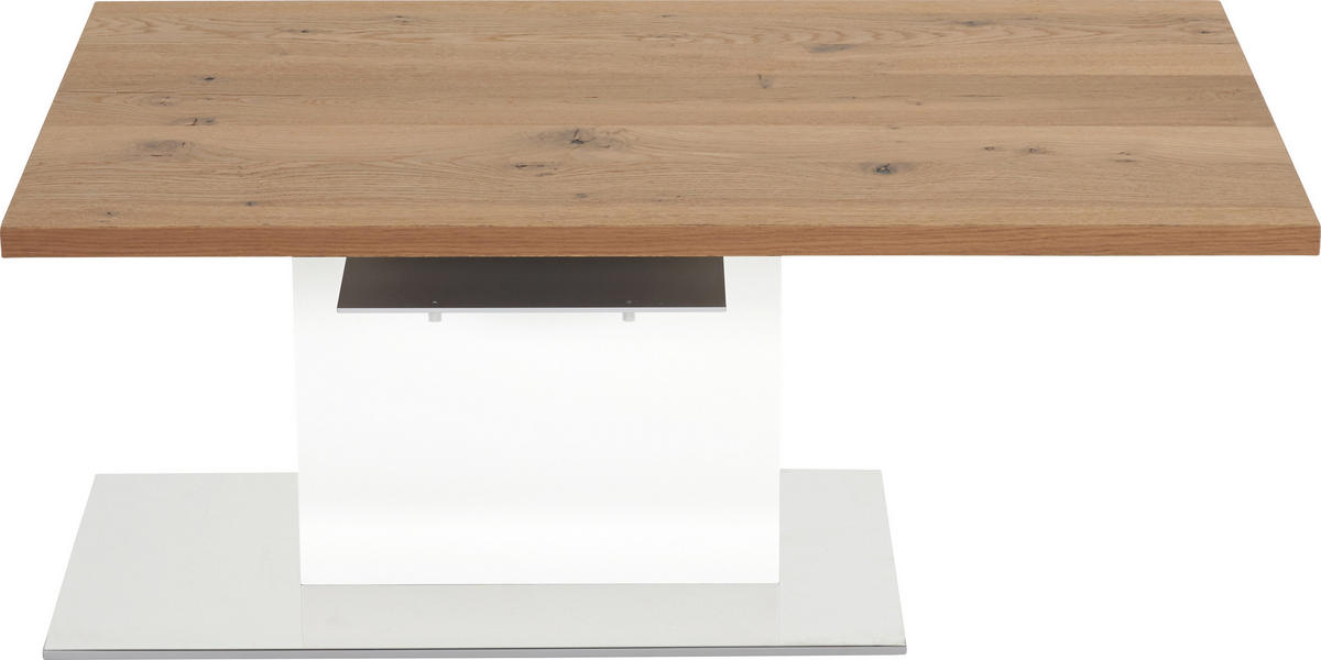 COUCHTISCH in Metall, Holzwerkstoff 100/65/41 cm  - Eichefarben/Weiß, Design, Holzwerkstoff/Metall (100/65/41cm) - Invivus