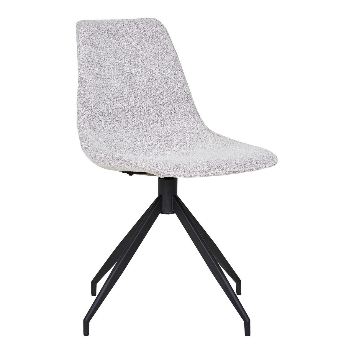 STOLSET 2 styck bouclé  - sandfärgad/svart, Modern, metall/textil (48/86/56cm) - MID.YOU