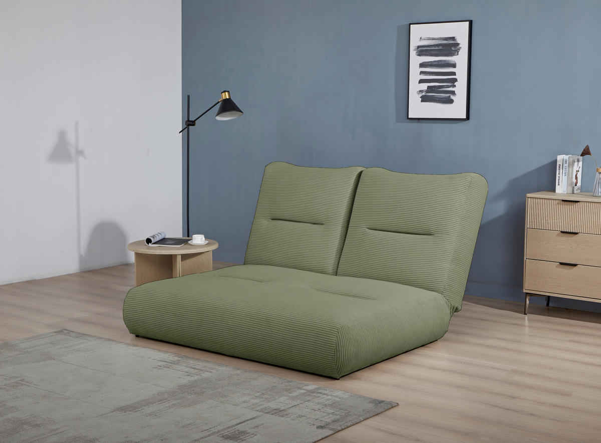 ROZKLADACIA POHOVKA, textil, olivovozelená - olivovozelená, Design, textil (159/88/160cm) - Livetastic