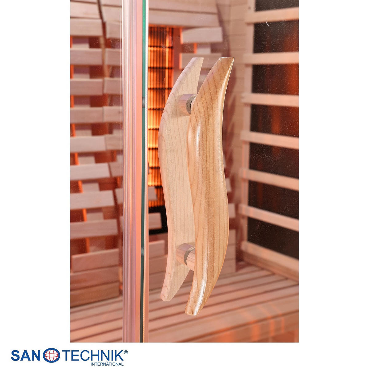 INFRAROTKABINE für 3 Personen OPEN  - Naturfarben, KONVENTIONELL, Holz (150/120/200cm) - Sanotechnik