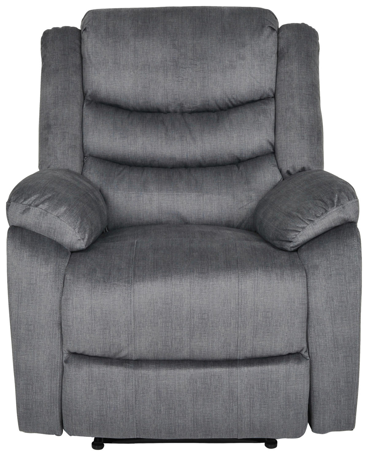 RELAXFÅTÖLJ i metall, textil, trämaterial grå  - svart/grå, Klassisk, metall/trämaterial (96/103/87cm)