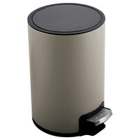 TRETEIMER 5 L  - Taupe/Schwarz, KONVENTIONELL, Kunststoff/Metall (20/25/30cm) - Spirella