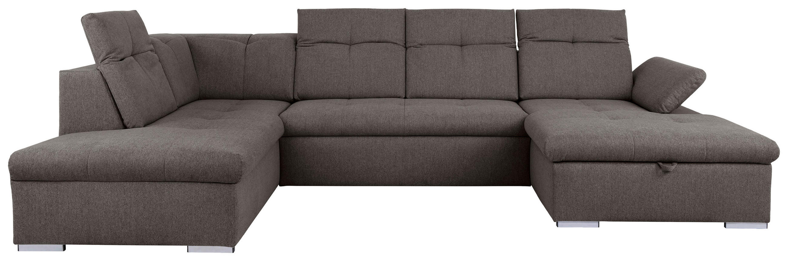 WOHNLANDSCHAFT in Grau  - Grau, Design, Textil/Metall (215/328/173cm) - MID.YOU