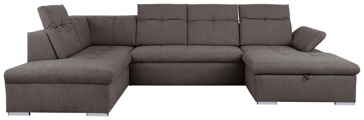 WOHNLANDSCHAFT Grau  - Grau, Design, Textil/Metall (215/328/173cm) - MID.YOU