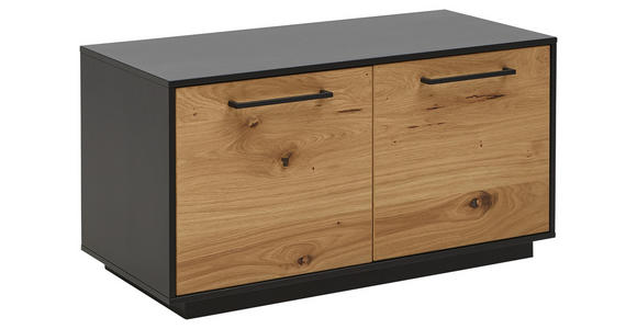 GARDEROBENBANK 86/45/40 cm - Eichefarben/Anthrazit, Design, Holz/Metall (86/45/40cm) - Dieter Knoll