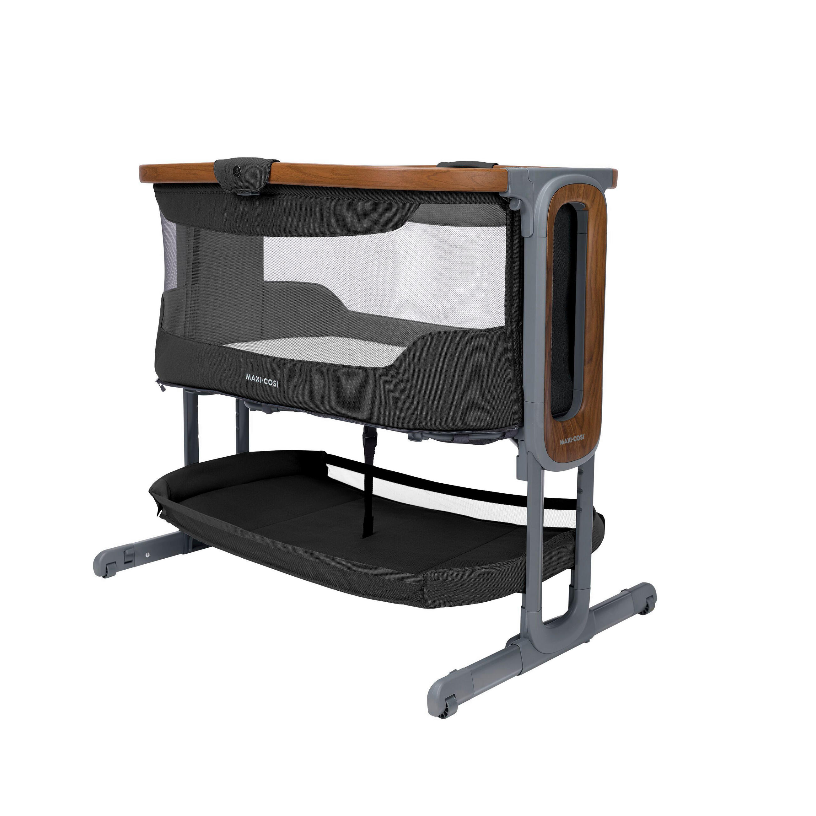 BEISTELLBETT Iora Pro   - Grau, Basics, Naturmaterialien/Kunststoff (57/68,8-82/94cm) - Maxi-Cosi