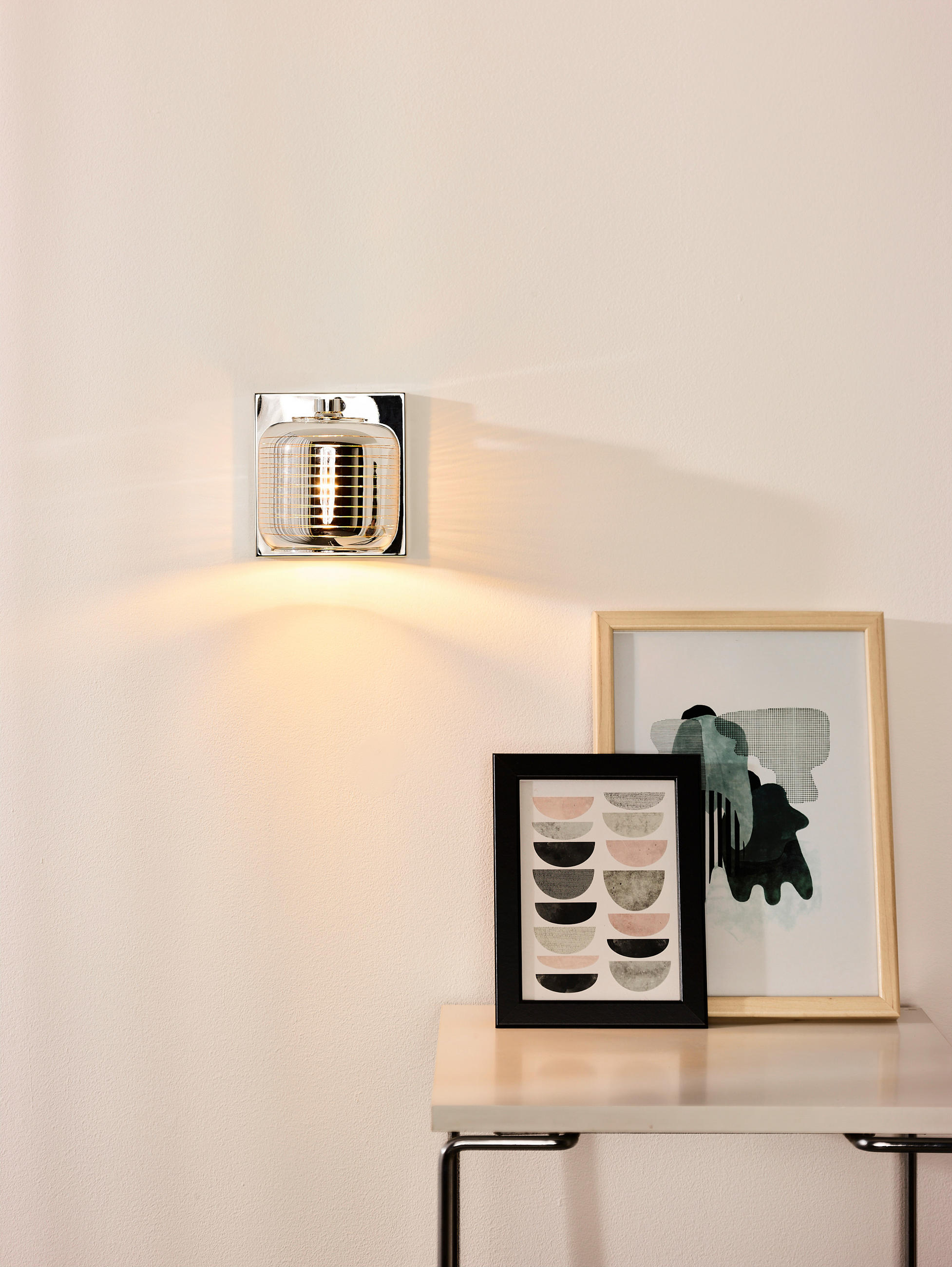 WANDLEUCHTE Eryn 14/12/13 cm   - Chromfarben, Design, Glas (14/12/13cm) - Lucide