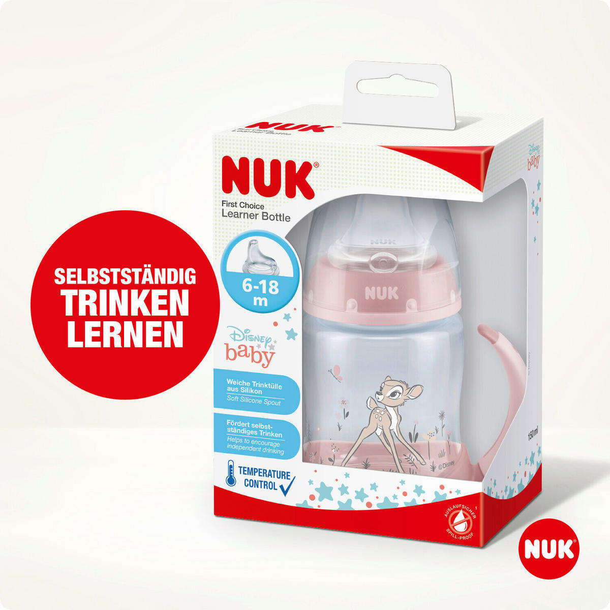 BABYFLASCHE Disney Classic 150 ml  - Transparent/Rosa, Basics, Kunststoff (7,5/10,8/17,8cm) - NUK