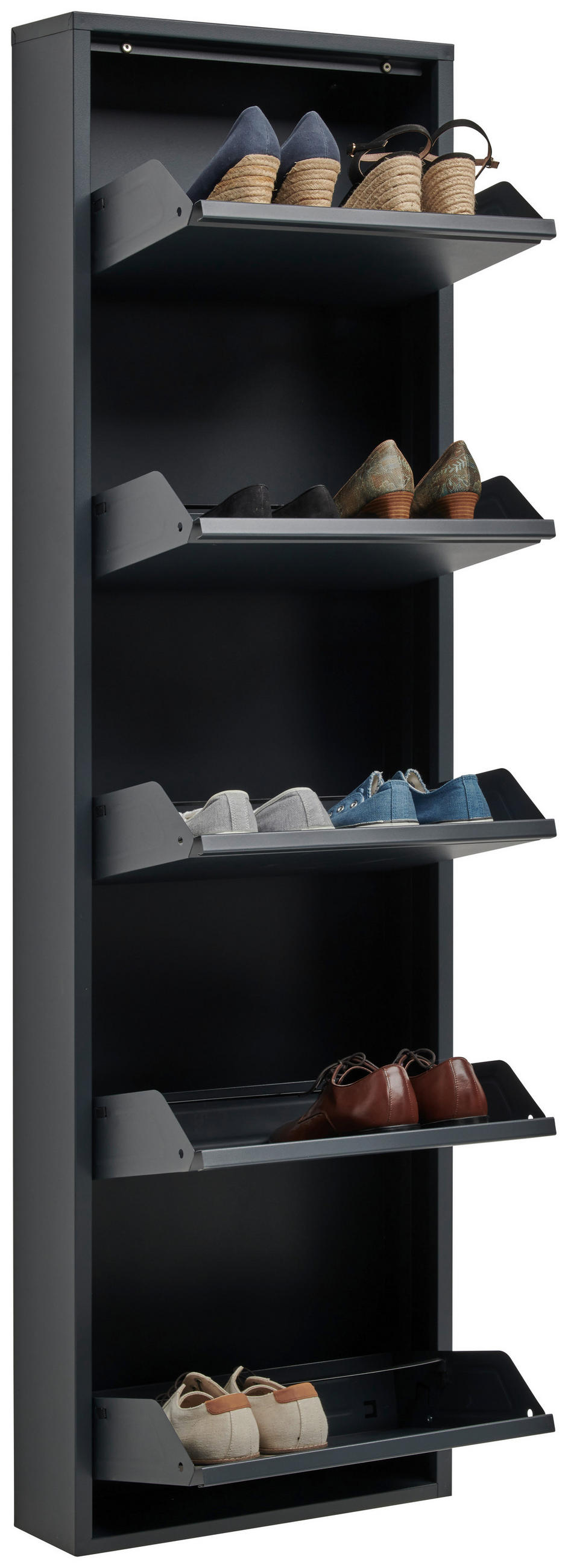 CIPELARNIK SA NAGIBNIM VRATIMA  antracit  metal     - antracit, Osnovno, metal (50/169,5/15cm) - Carryhome