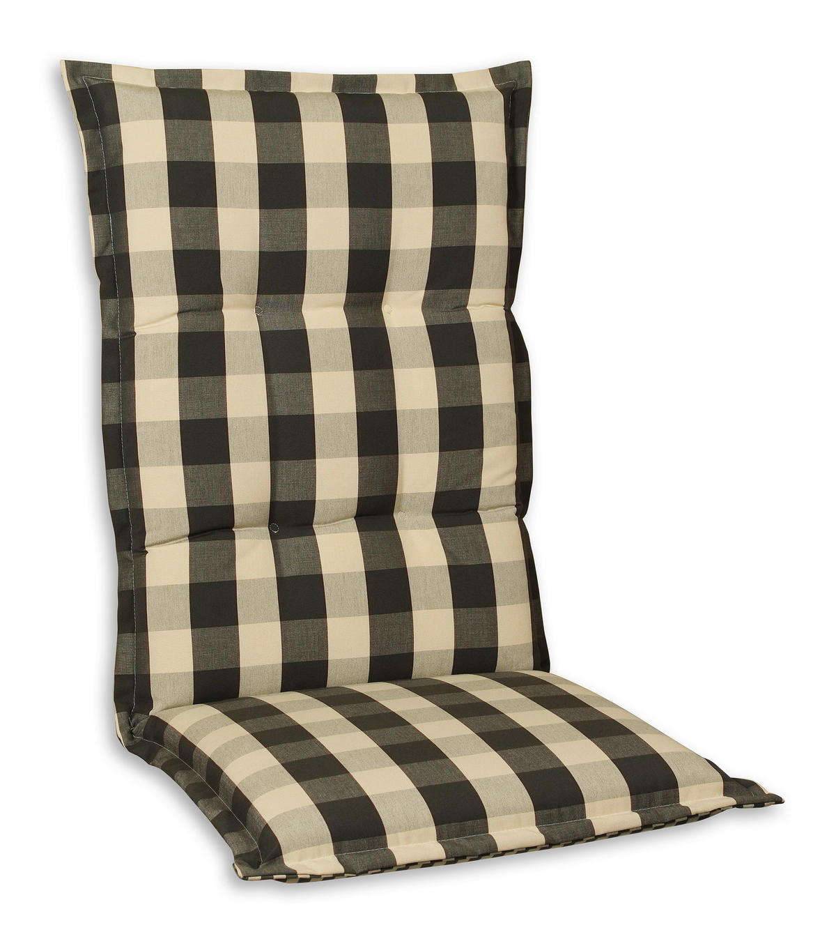 SESSELAUFLAGE Karo  - Beige/Grau, Basics, Textil (50/9/120cm)