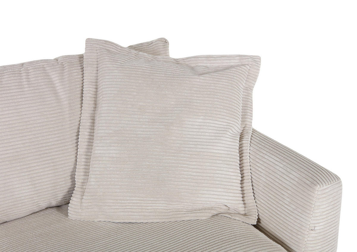 2,5-SITZER Cord Beige  - Beige/Naturfarben, ROMANTIK / LANDHAUS, Holz/Textil (195/69/100cm) - Landscape
