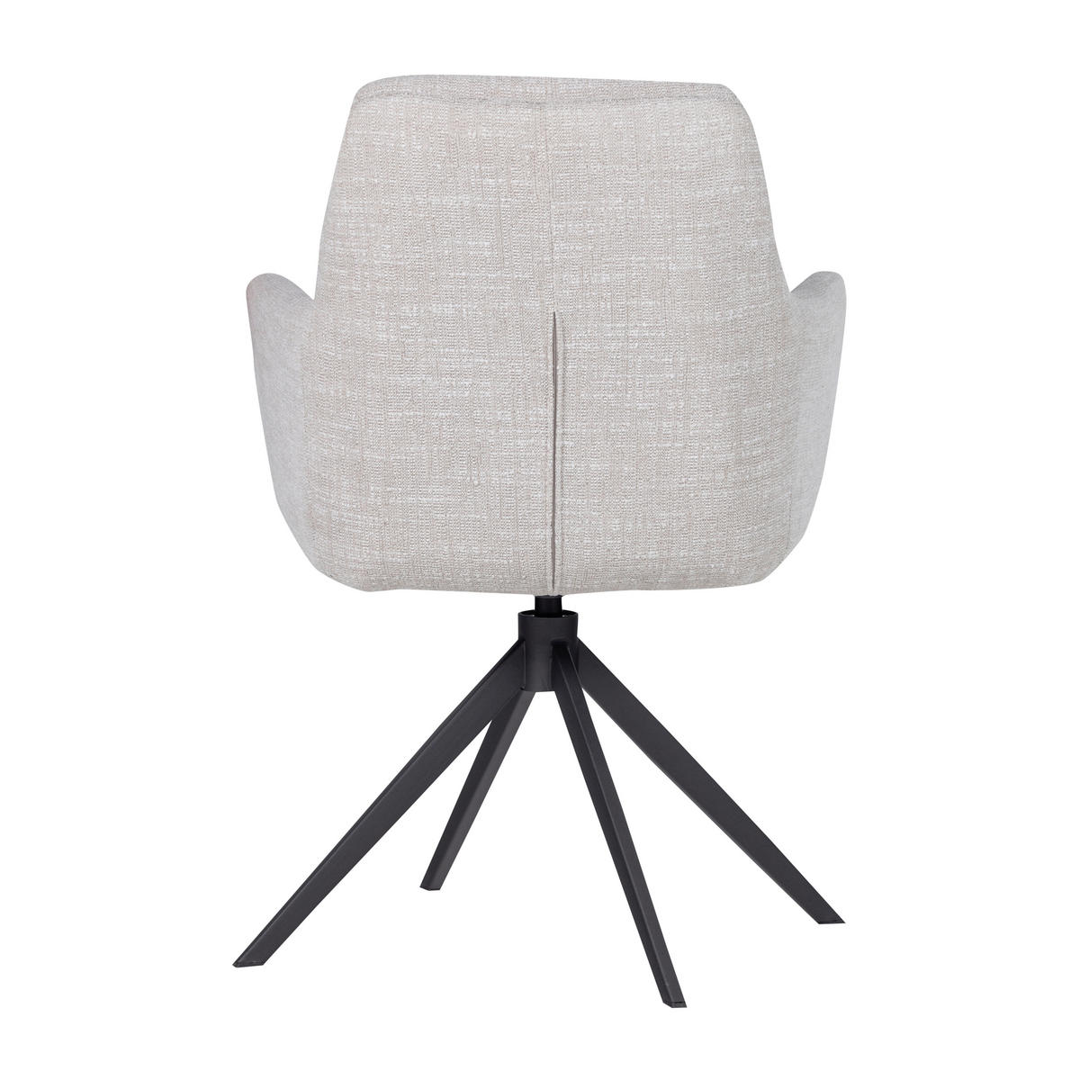 ARMLEHNSTUHL  Sitzfläche 360° drehbar Webstoff  Naturfarben  - Schwarz/Naturfarben, MODERN, Textil/Metall (61/88/63cm) - Livetastic