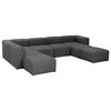 WOHNLANDSCHAFT Anthrazit Flachgewebe  - Anthrazit, Design, Kunststoff/Textil (250/350/235cm) - Max Winzer