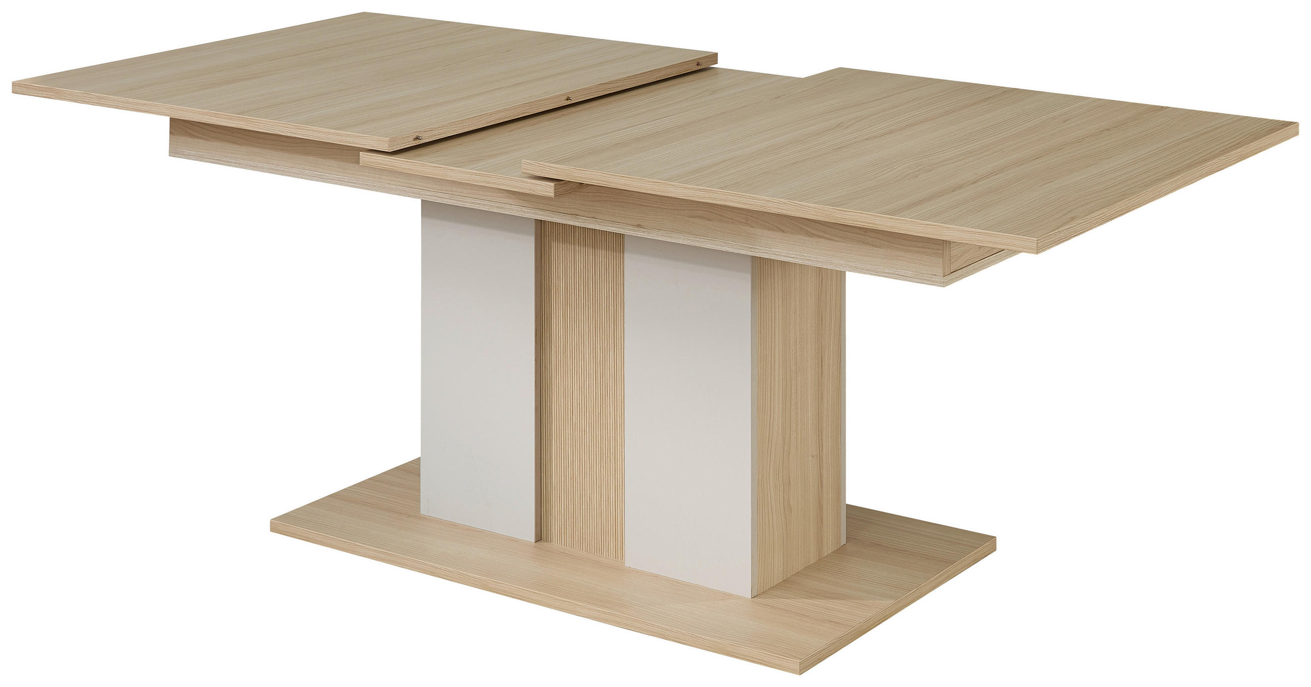 ÉTKEZŐASZTAL - kasmír/tölgyfa, Basics, faalapú anyag (180-220/90/77cm) - Stylife