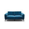 2-SITZER-SOFA Samt Blau  - Blau/Schwarz, Design, Textil/Metall (180/86/86-94cm) - SENSOO