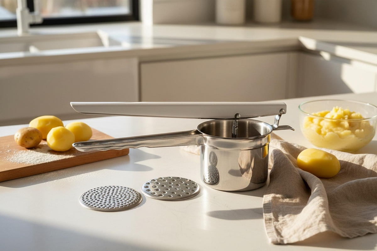 KARTOFFELPRESSE - Silberfarben, Basics, Metall (31/11/12cm) - moHA!