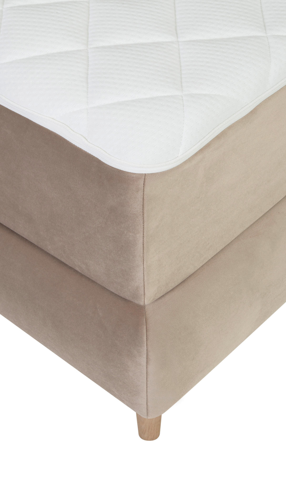 BOXSPRINGBETT 180/200 cm  in Beige  - Beige/Naturfarben, KONVENTIONELL, Holz/Textil (180/200cm) - Welnova