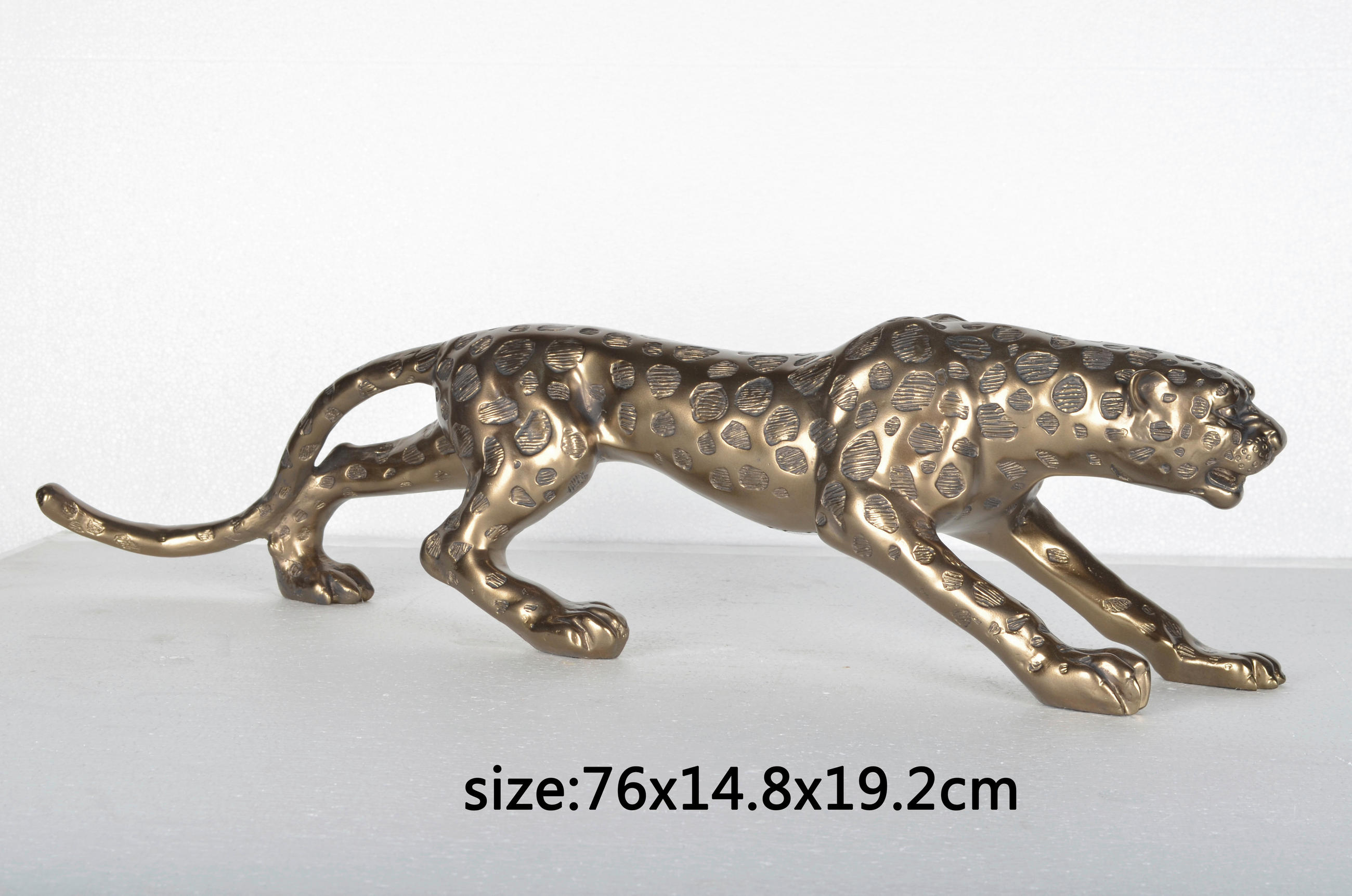 DEKOR ÁLLATFIGURA - aranyszínű, Basics, műanyag (76/15/20cm)