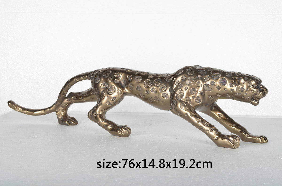 DEKOR ÁLLATFIGURA - aranyszínű, Basics, műanyag (76/15/20cm)