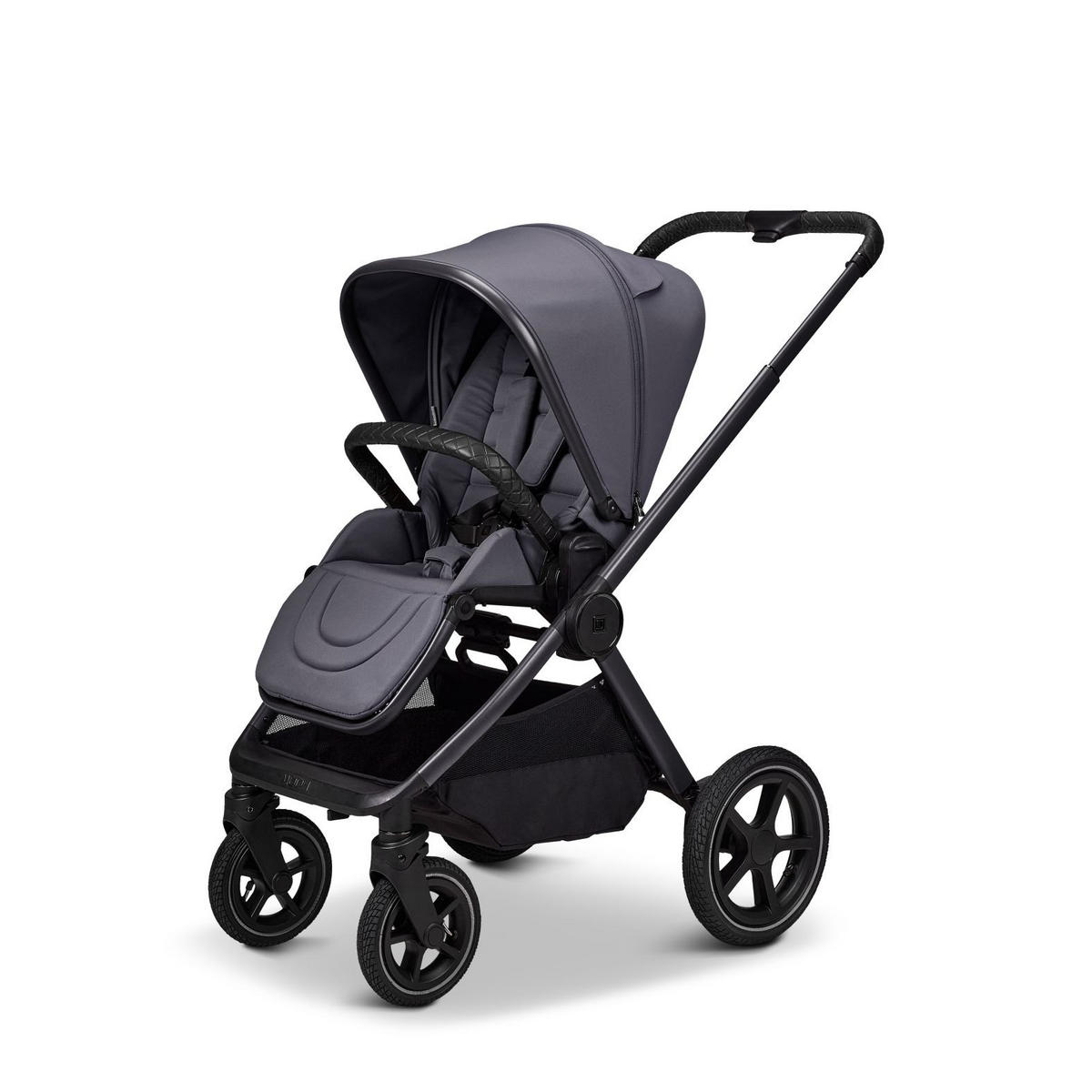 KINDERWAGENSET  GIO FOLD SET AIR  graphite  - Hellgrau/Grau, Basics, Textil/Metall (120/58/92cm) - Moon Edition