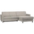 ECKSOFA in Webstoff Beige  - Beige/Schwarz, Design, Kunststoff/Textil (257/165cm) - Xora