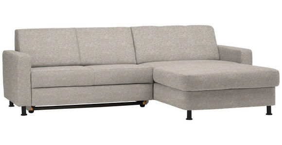 ECKSOFA in Webstoff Beige  - Beige/Schwarz, Design, Kunststoff/Textil (257/165cm) - Xora