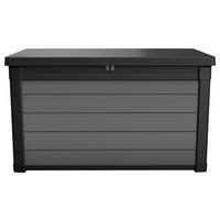 KISSENBOX 122,9/70,6/62,1 cm  - Anthrazit/Grau, Basics, Kunststoff (122,9/70,6/62,1cm) - Ambia Garden