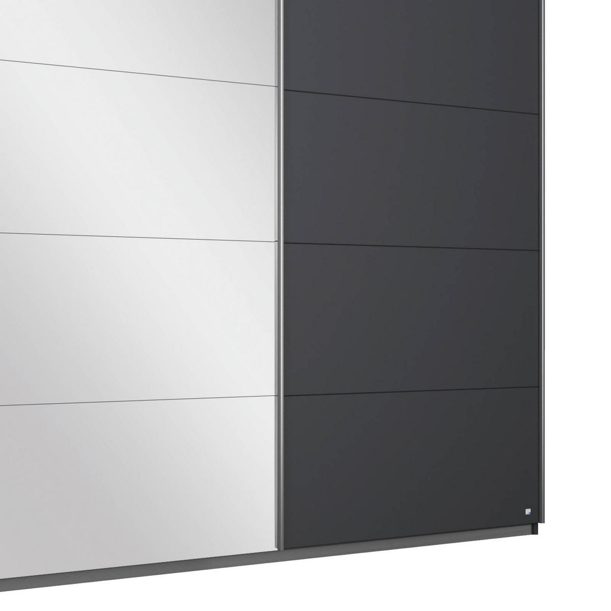 SCHWEBETÜRENSCHRANK 361/210/62 cm 3-türig  - Alufarben/Grau, MODERN, Holzwerkstoff/Metall (361/210/62cm) - Luca Bessoni
