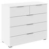 KOMMODE 93/81/42 cm  in Weiss  - Weiss/Alufarben, Modern, Holzwerkstoff/Kunststoff (93/81/42cm) - Rauch Möbel