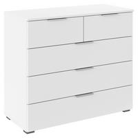 BYRÅ 93/81/42 cm  - vit/aluminiumfärg, Modern, trämaterial/plast (93/81/42cm) - Rauch Möbel
